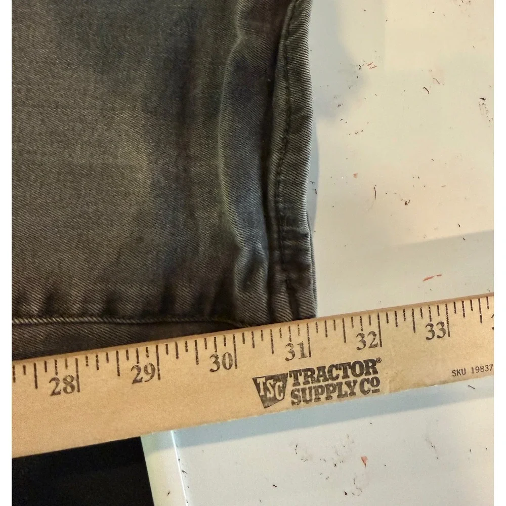 True Religion Mens 42 Geno Relaxed Slim Jeans Gray‎ Flap Pocket Horseshoe Denim